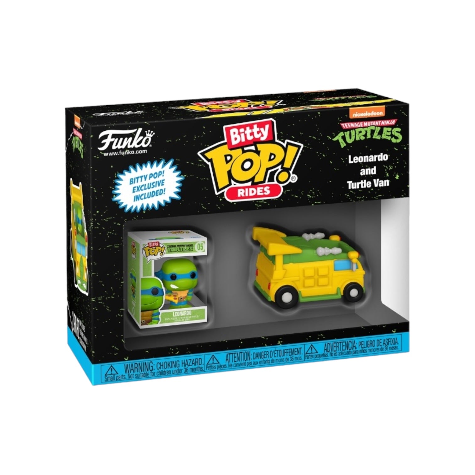 Leonardo and Turtle Van Funko Bitty Rides Pop! - Teenage Mutant Ninja Turtles