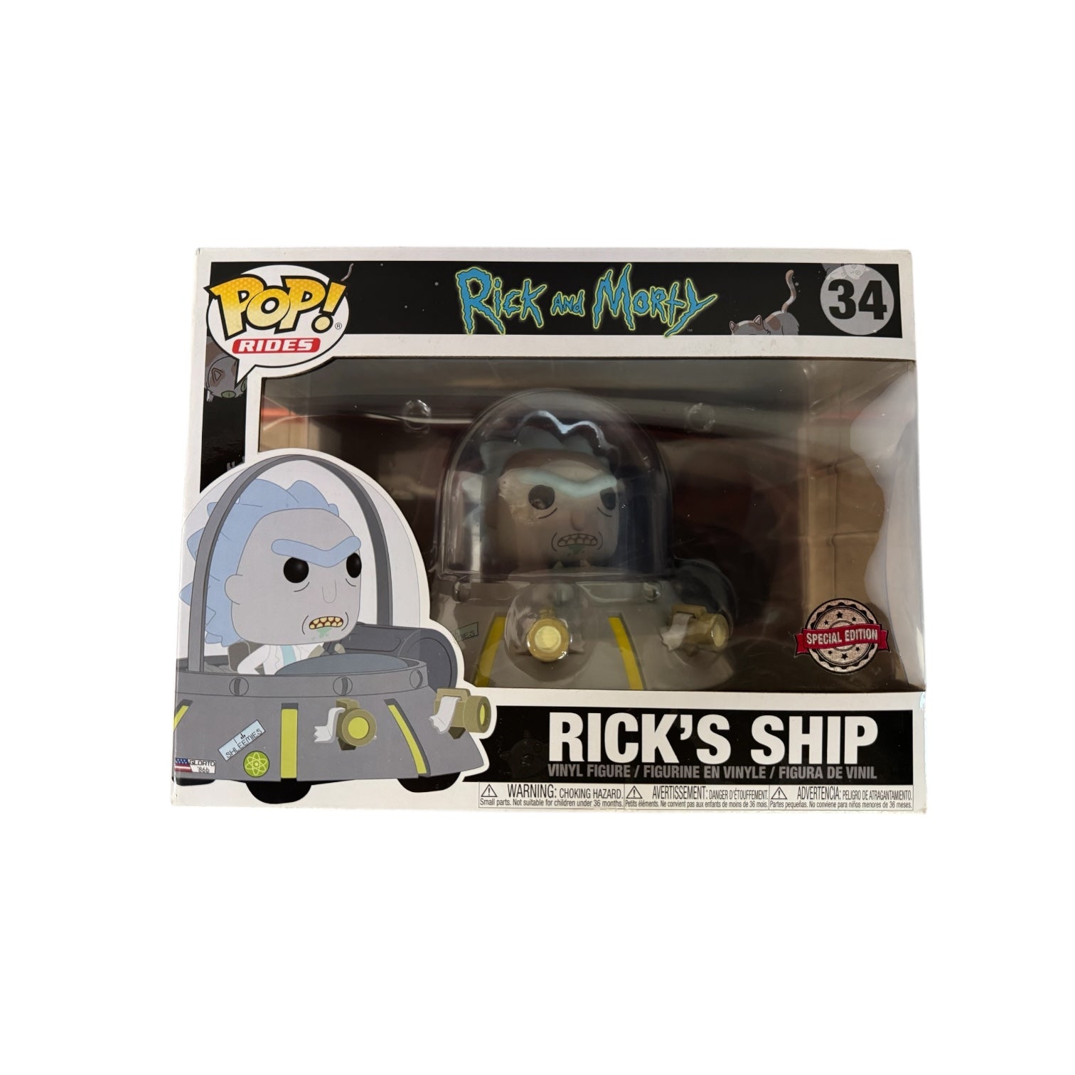 Rick's Ship Funko Pop! Rides #32 - Rick and Morty - Special Edition - Condition 8/10