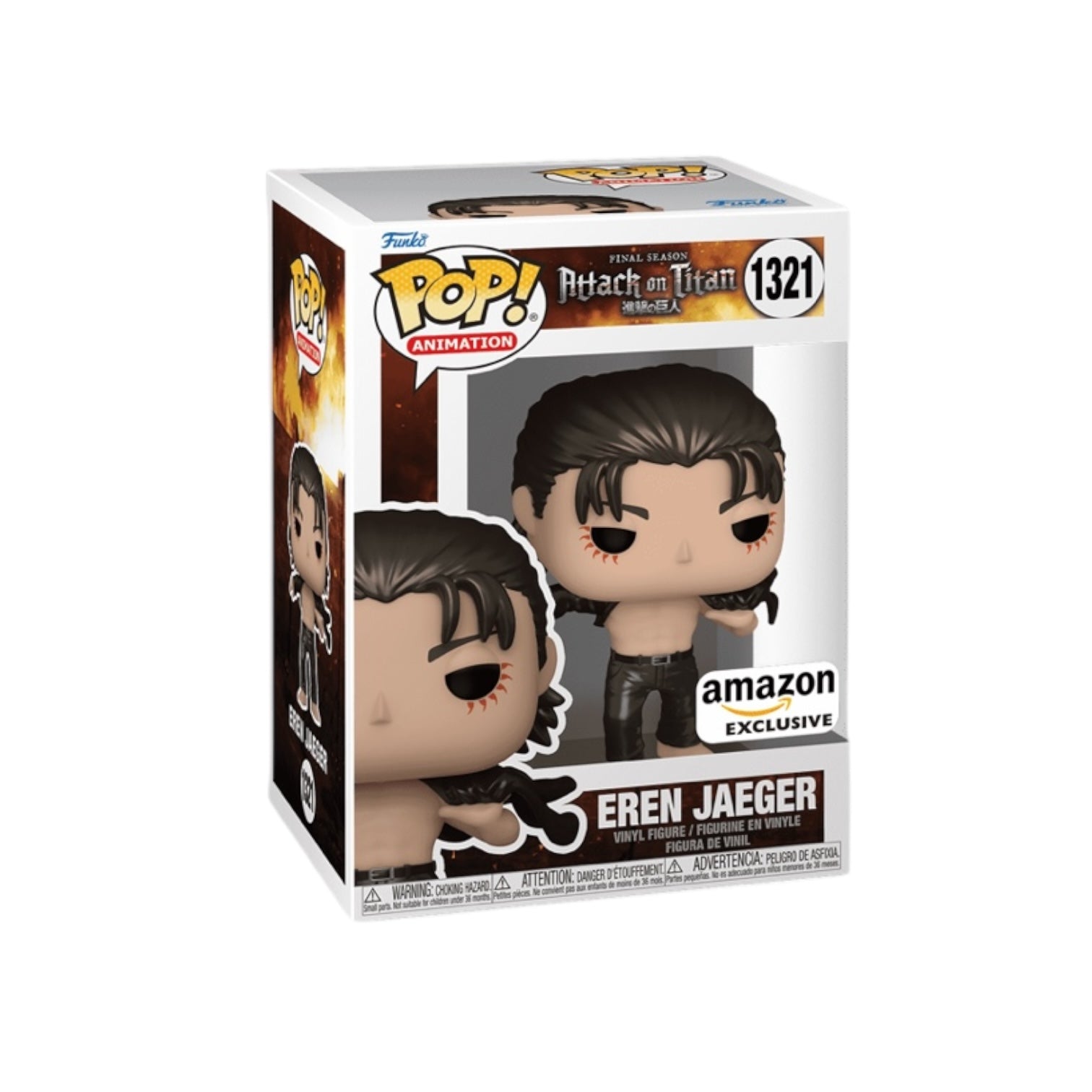 Eren Jaeger #1321 (w/ Marks Metallic) Funko Pop! - Attack on Titan - Amazon Exclusive