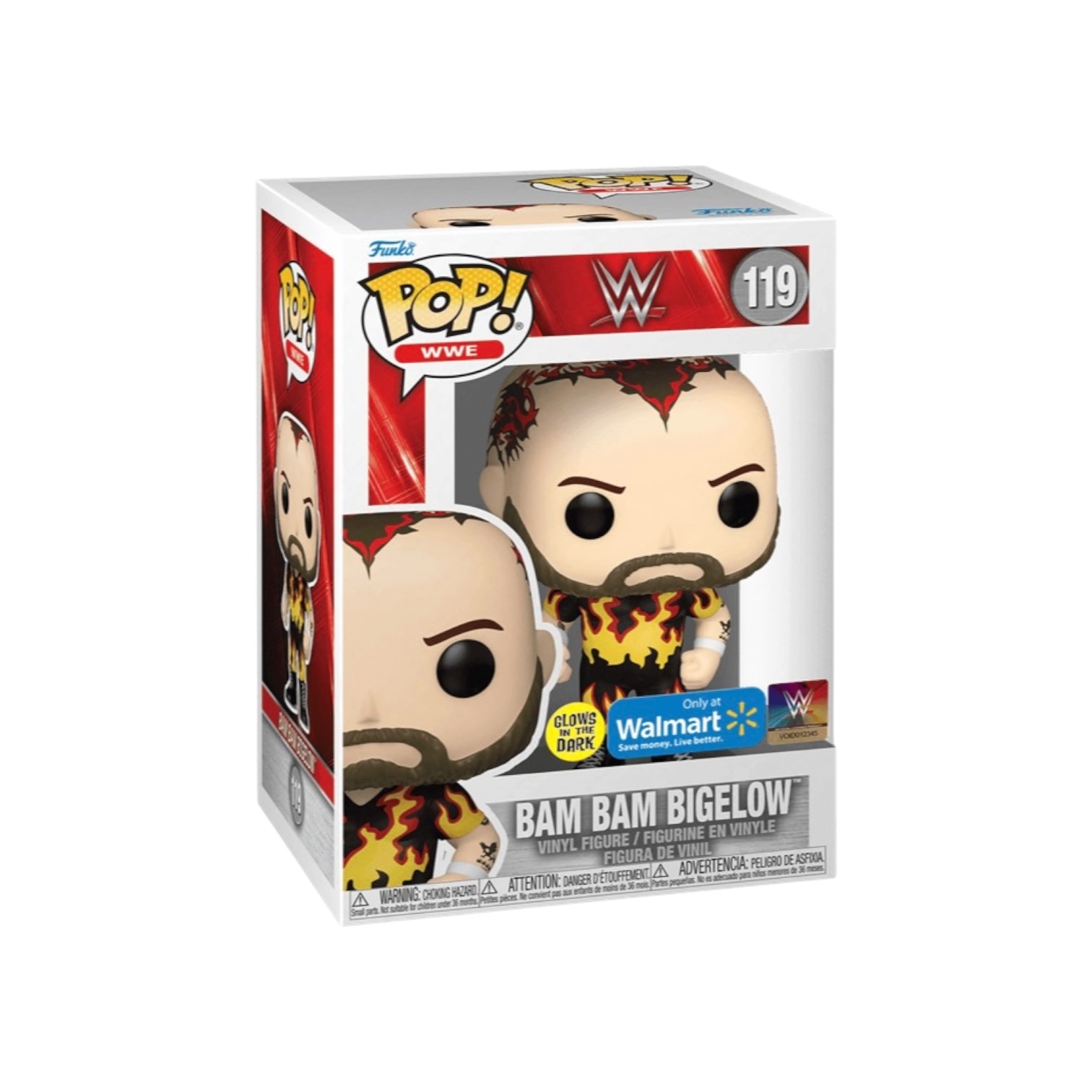Bam Bam Bigelow #119 (Glows in the Dark) Funko Pop! - WWE - Walmart Exclusive