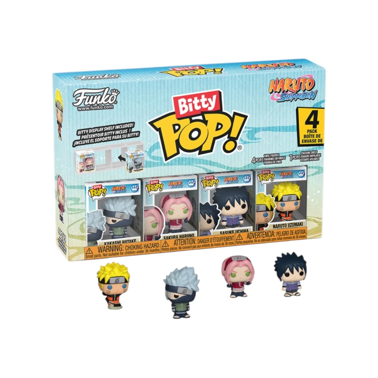 Team 7 Funko 4 Pack Bitty Pop - Naruto: Shippuden - Chance of Chase - PREORDER