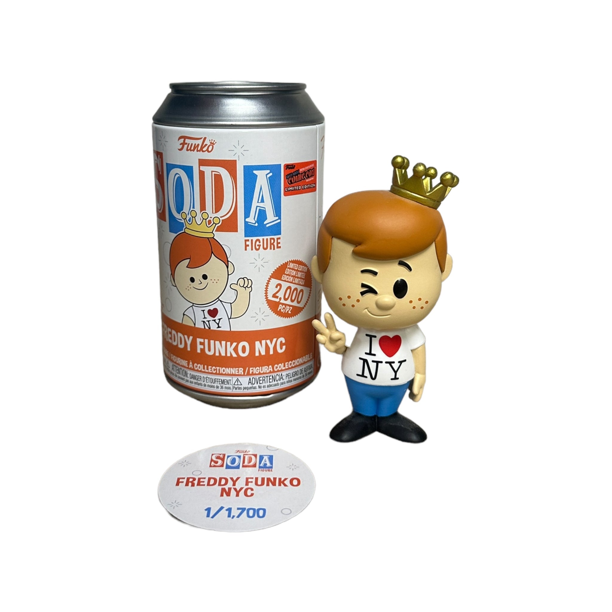 Freddy Funko NYC (Common) Funko Soda Vinyl Figure! - NYCC 2020 Official Convention Exclusive LE1/1700 Pcs