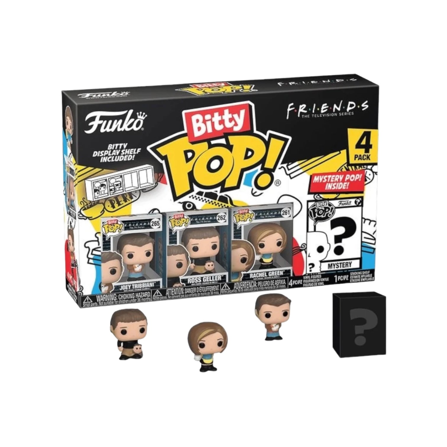 Joey Tribbiani 4 Pack Bitty Funko POP! - Friends - Chance Of Chase