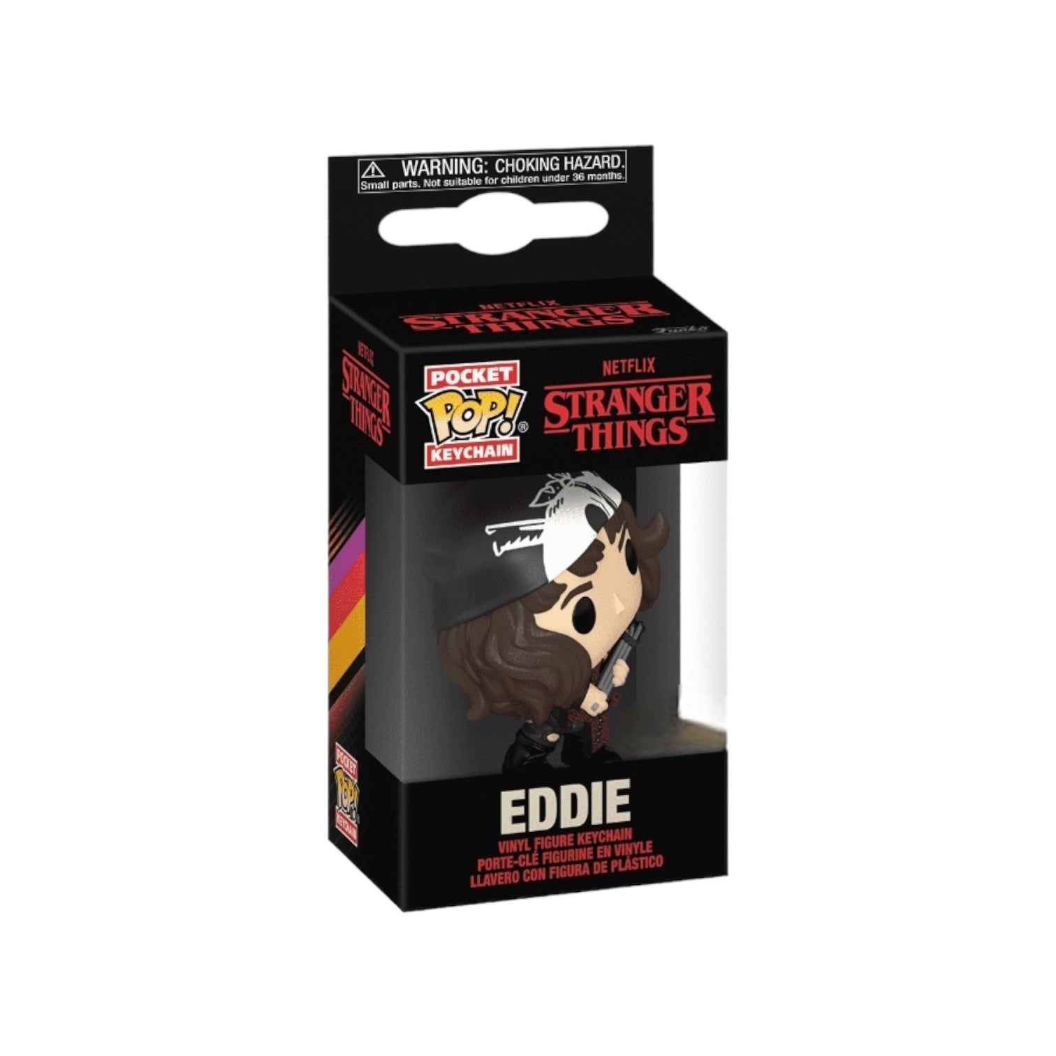 Eddie with guitar Funko Pop Keychain - Stranger Things