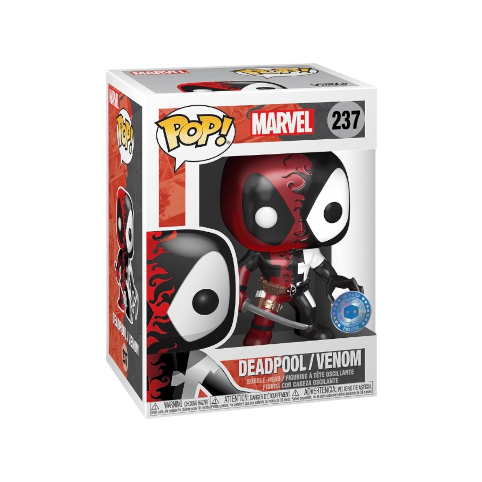 Deadpool / Venom #237 (Metallic) Funko Pop! - Marvel - Pop In A Box Exclusive
