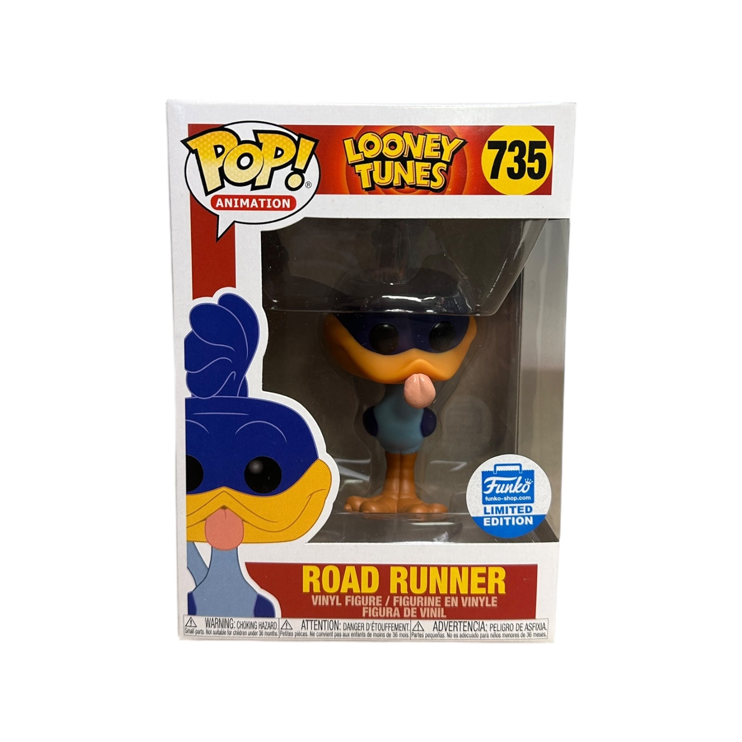 Road Runner #735 Funko Pop! - Looney Tunes - Funko Shop Exclusive - Condition 8.75/10