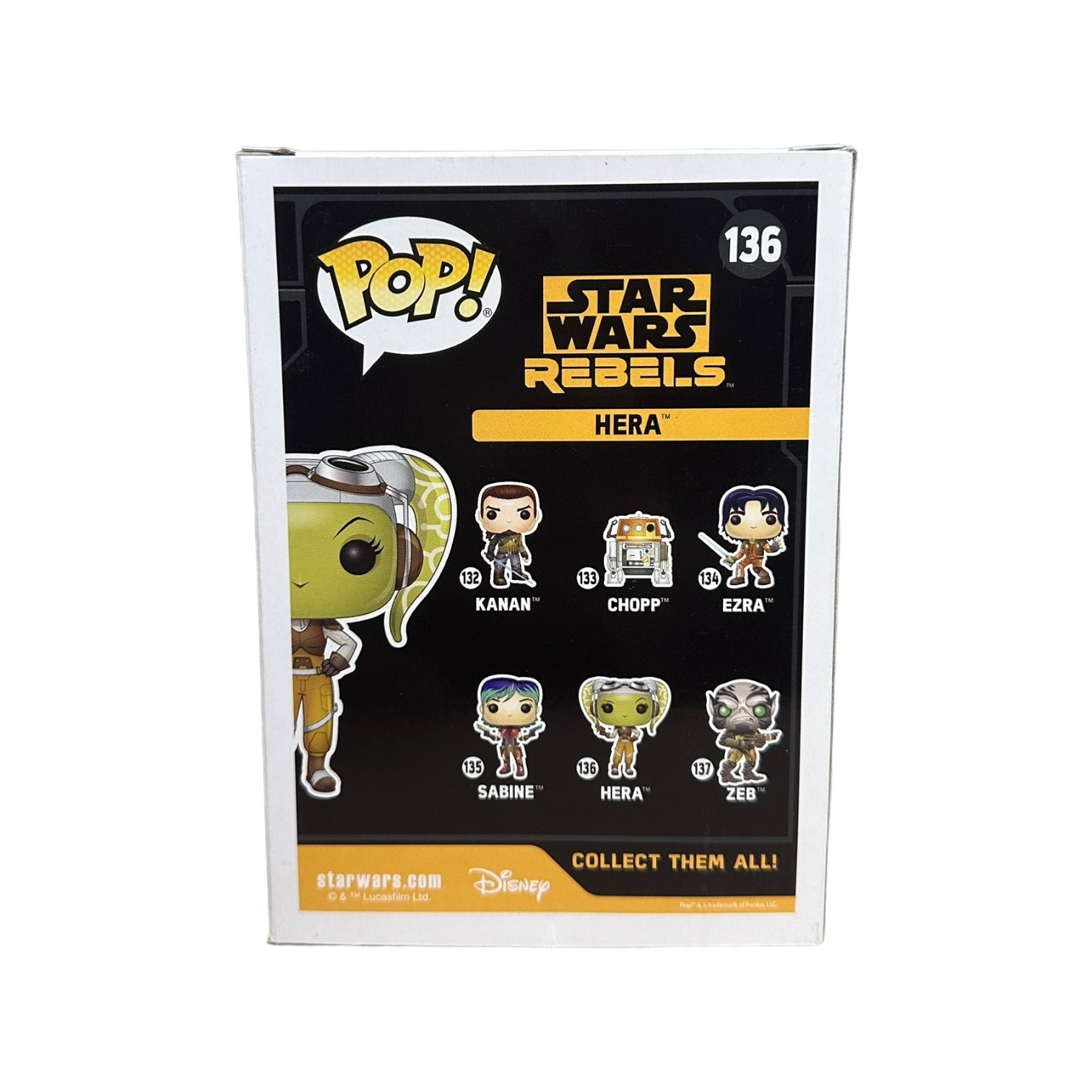 Hera #136 Funko Pop! - Star Wars: Rebels - 2016 Pop! - Condition 8/10