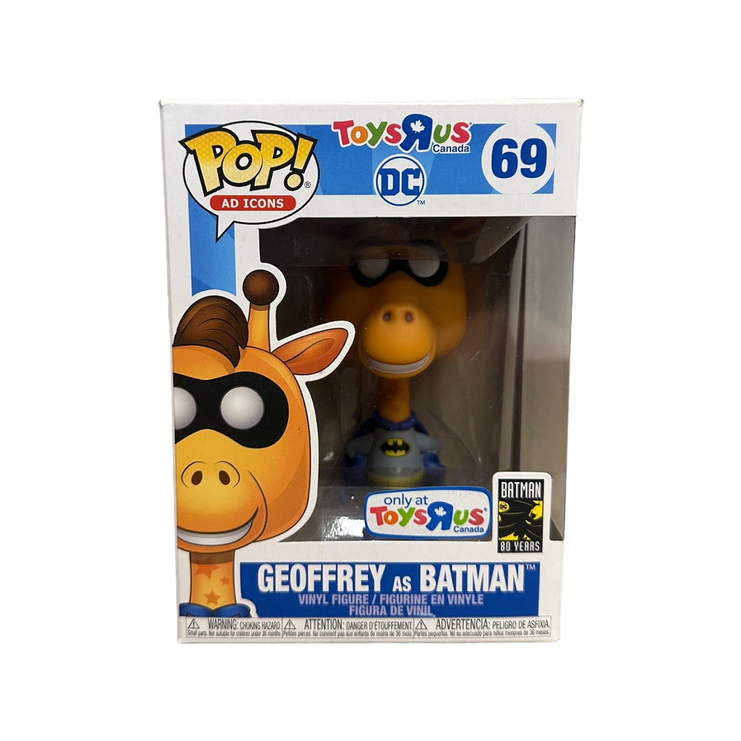 Geoffrey as Batman #69 Funko Pop! - ToysRus Canada x DC - ToysRus Exclusive - Condition 6.5/10