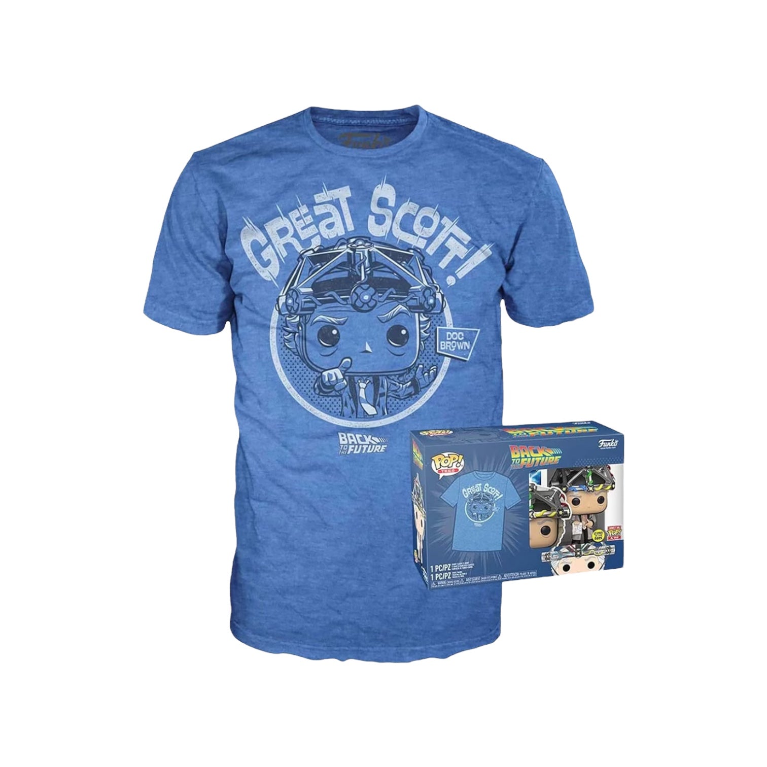 Pop and Tee - Doc with Helmet (Glow in the dark) #959 Funko Pop - Back to the Future