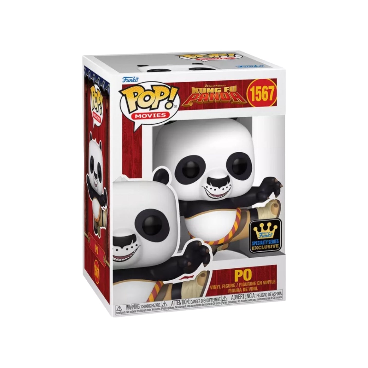 Po #1567 Funko Pop! from Kung Fu Panda, a Specialty Series Exclusive, featuring the iconic character in a collectible design.