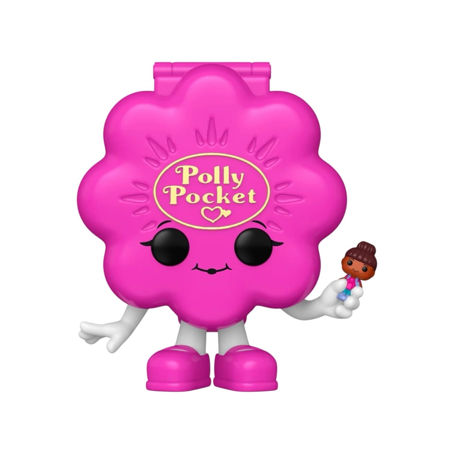 Celebrate the 80th Anniversary of Mattel® by welcoming this pink compact-inspired collectible to your Retro Toys lineup! Vinyl figure is approximately 4 in (10.2 cm) tall.