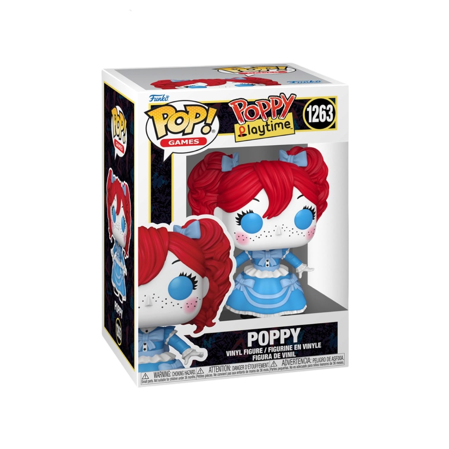 Funko Pop! vinyl figure packaging with character illustration on a white background