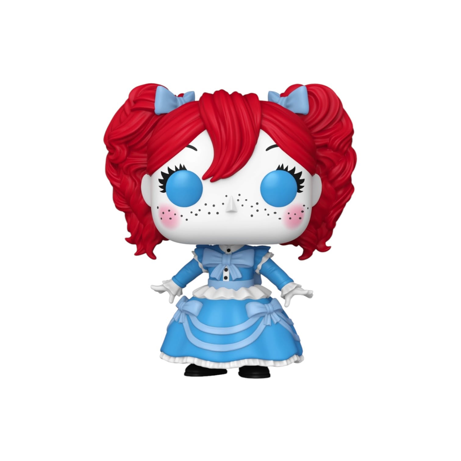 Funko Pop! vinyl figure of a character with red hair and blue dress on a white background