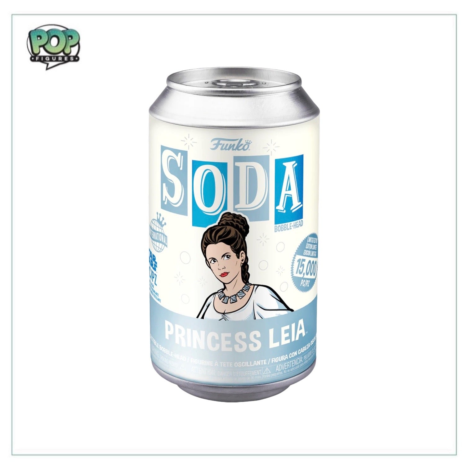 Star Wars Princess Leia Funko Soda figure, limited to 15,000 pieces, featuring a chance to discover a special chase version.