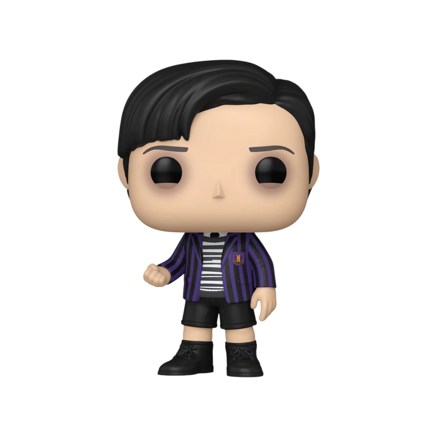 Funko Pop! vinyl figure of a character with black hair and striped outfit on a white background