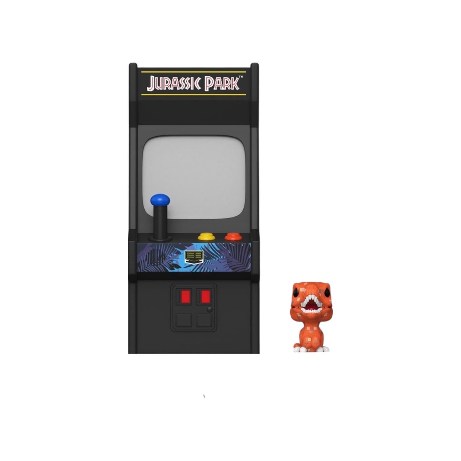 Raptor_Bitty_Arcade_Display out of packaging and separated on a white background