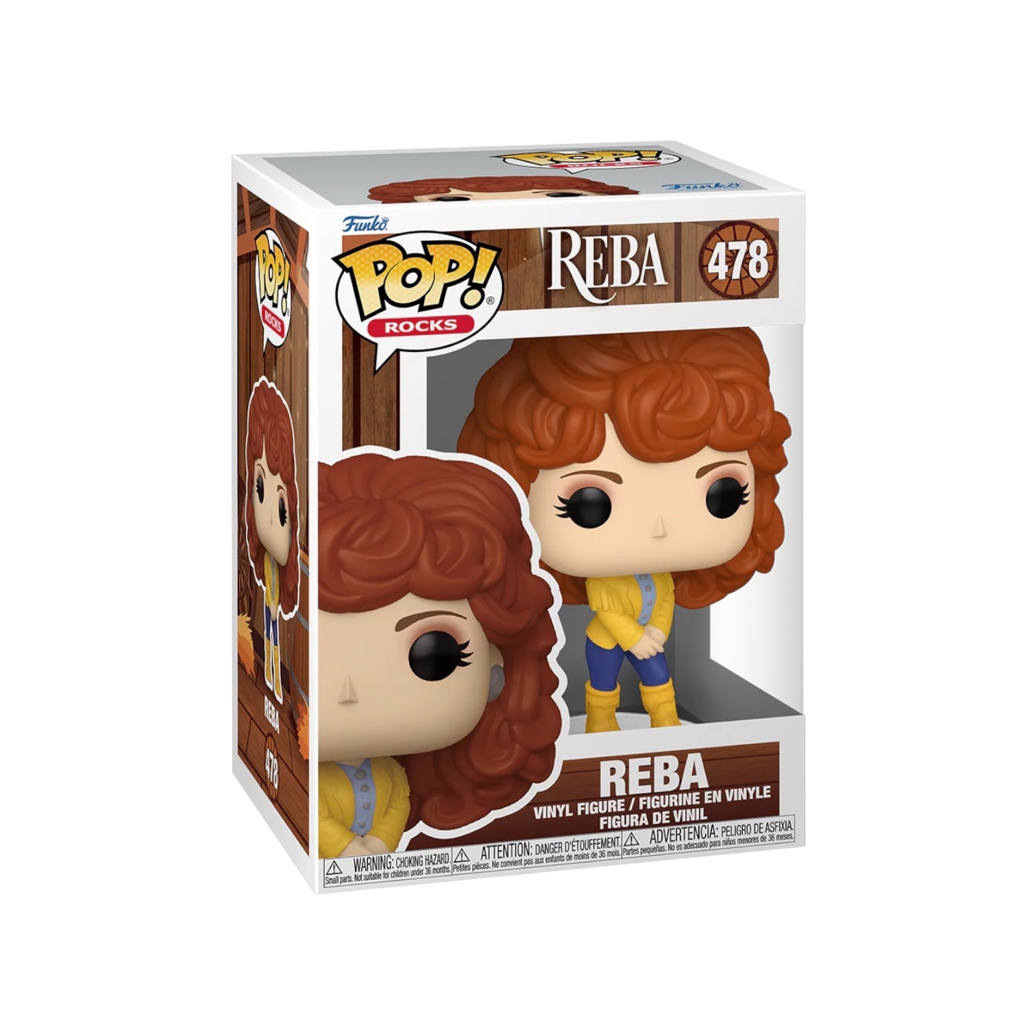 Funko Pop! Rocks Reba vinyl figure packaging on a white background