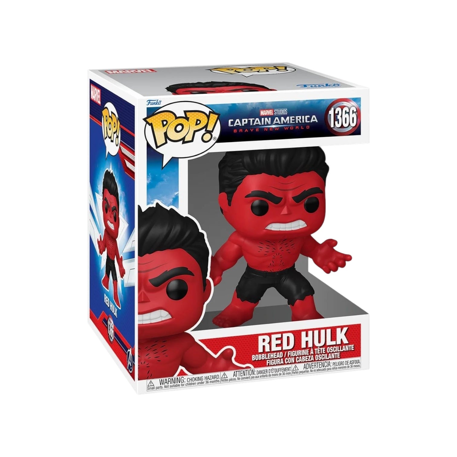 Red Hulk wearing black torn shorts