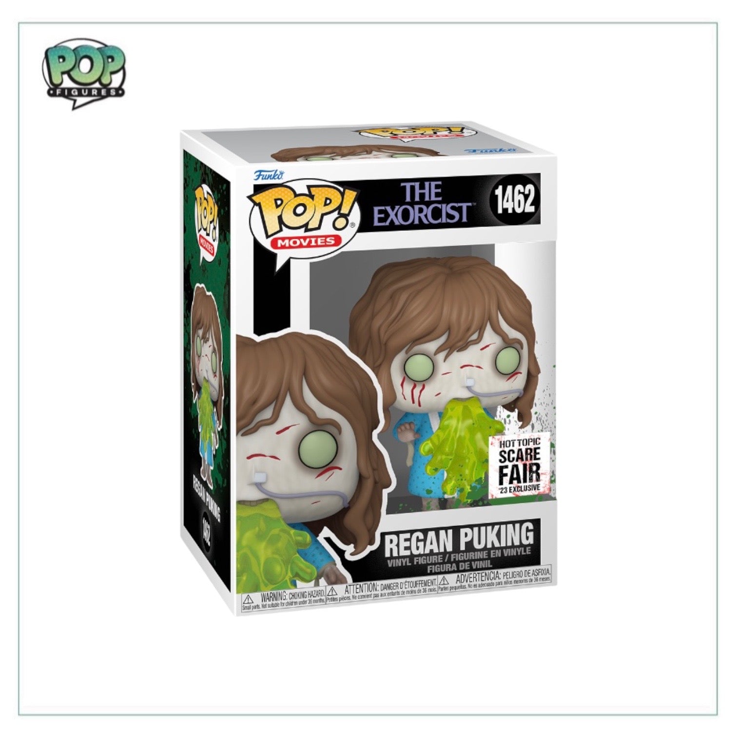 Regan from The Exorcist as a Funko Pop! figure, featuring her iconic look, exclusive to Hot Topic Scare Fare 2023.
