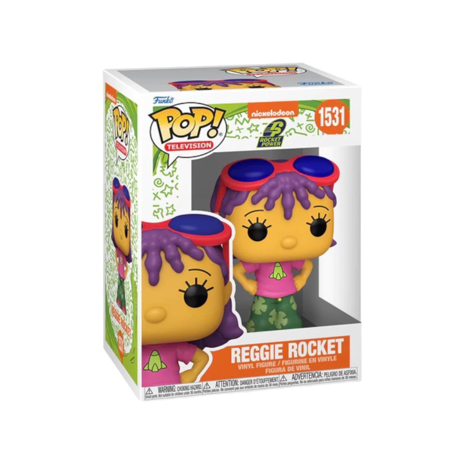Reggie Rocket #1531 Funko Pop! from Nick Rewind, featuring a dynamic pose and bright colors, perfect for collectors.