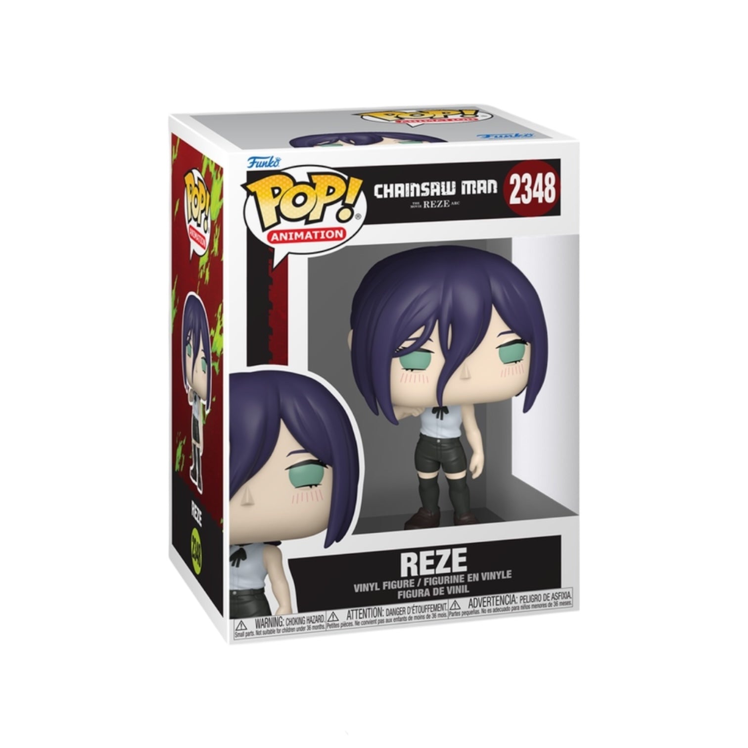 Funko Pop! vinyl figure of Reze from Chainsaw Man in packaging on a white background