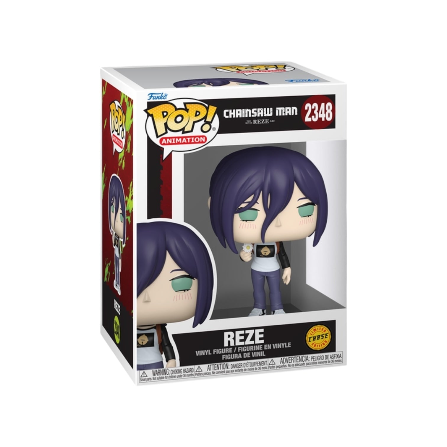 Funko Pop! vinyl figure of Reze from Chainsaw Man in packaging on a white background