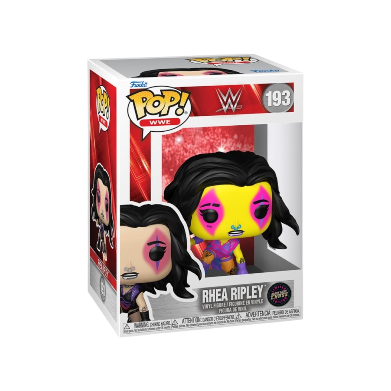 Funko Pop! WWE Rhea Ripley figure in packaging on a white background