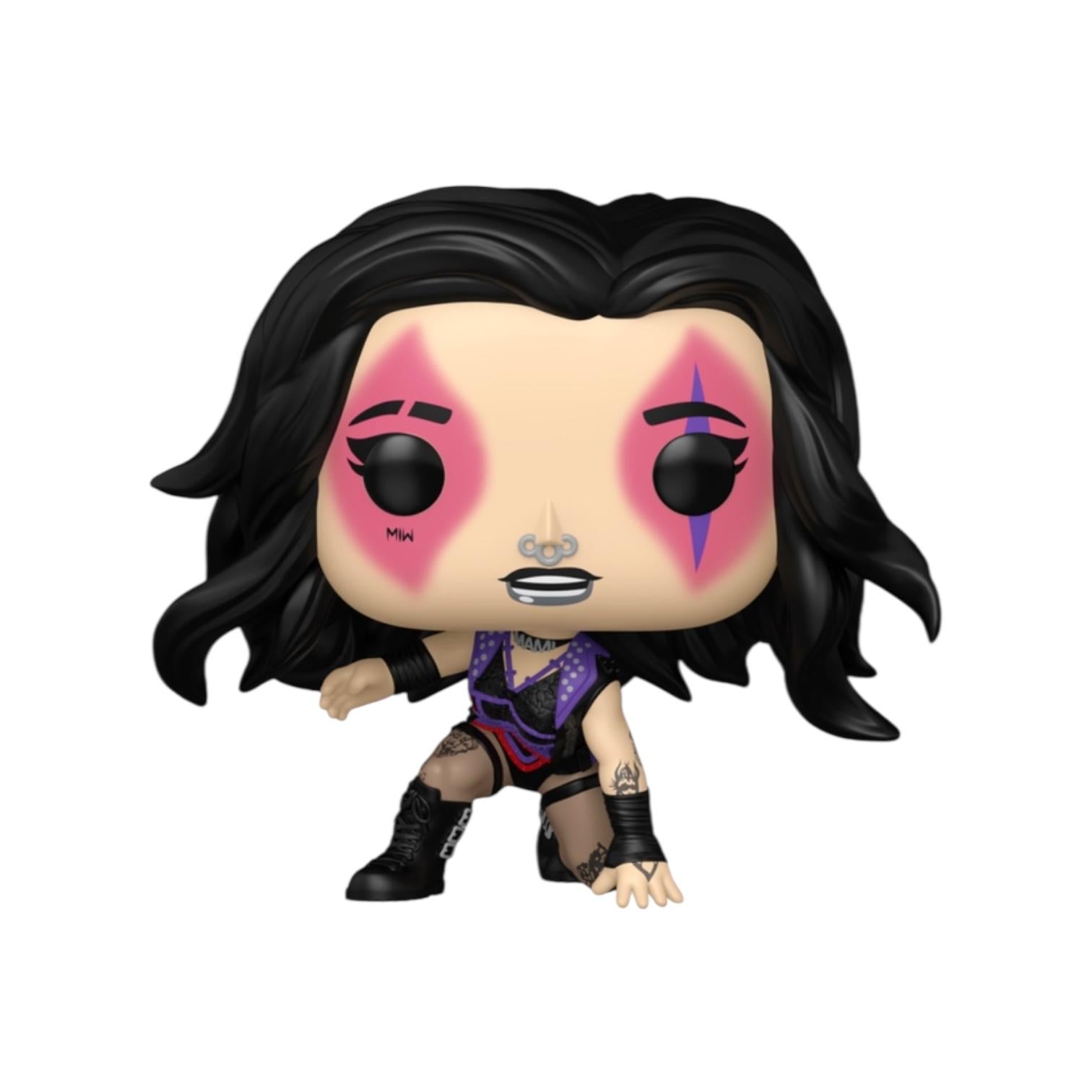 Funko Pop! vinyl figure with black hair and pink makeup on a white background