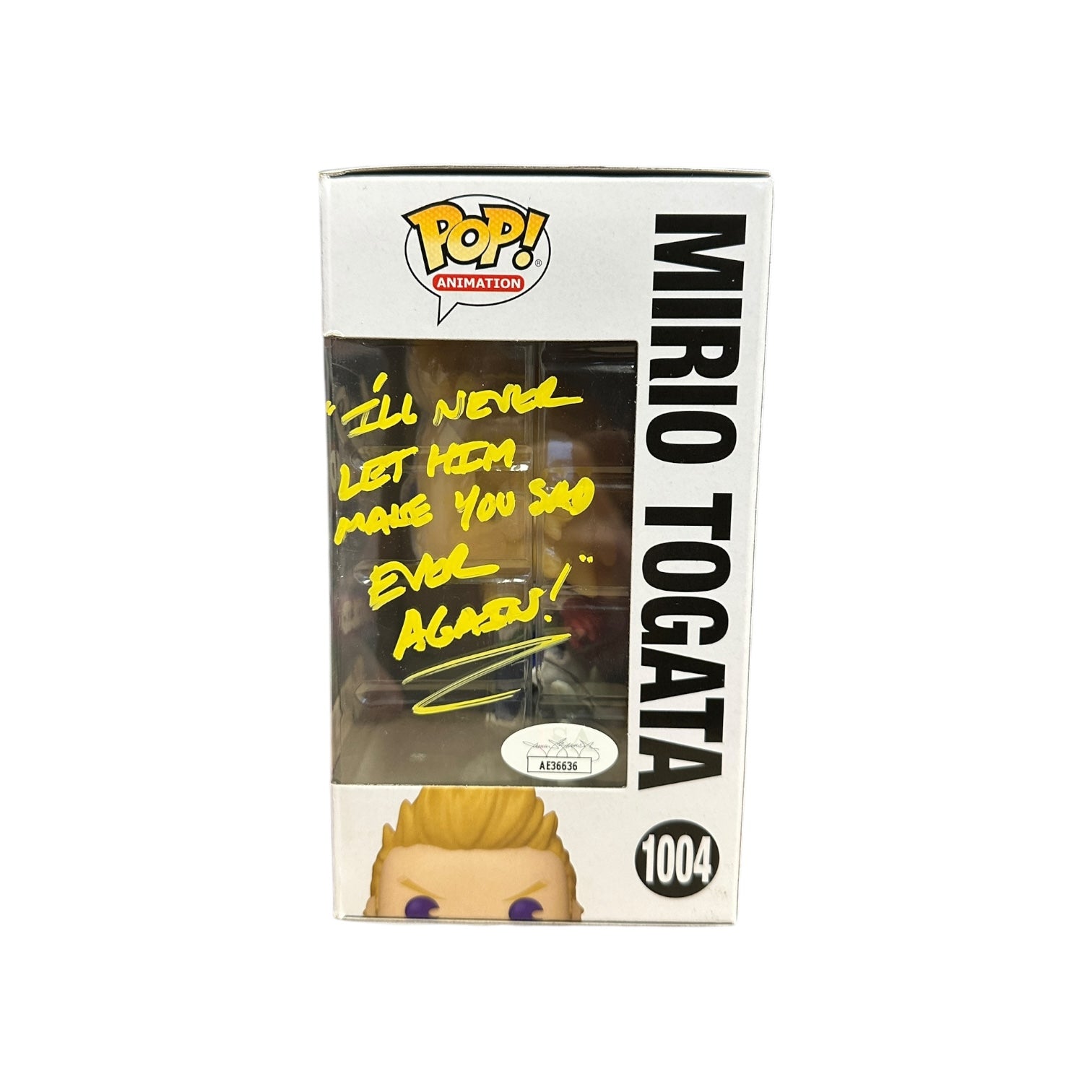 Ricco Fajardo Signed Mirio Togata #1004 (Glows in the Dark) Funko Pop! - My Hero Academia - Hot Topic Exclusive Window