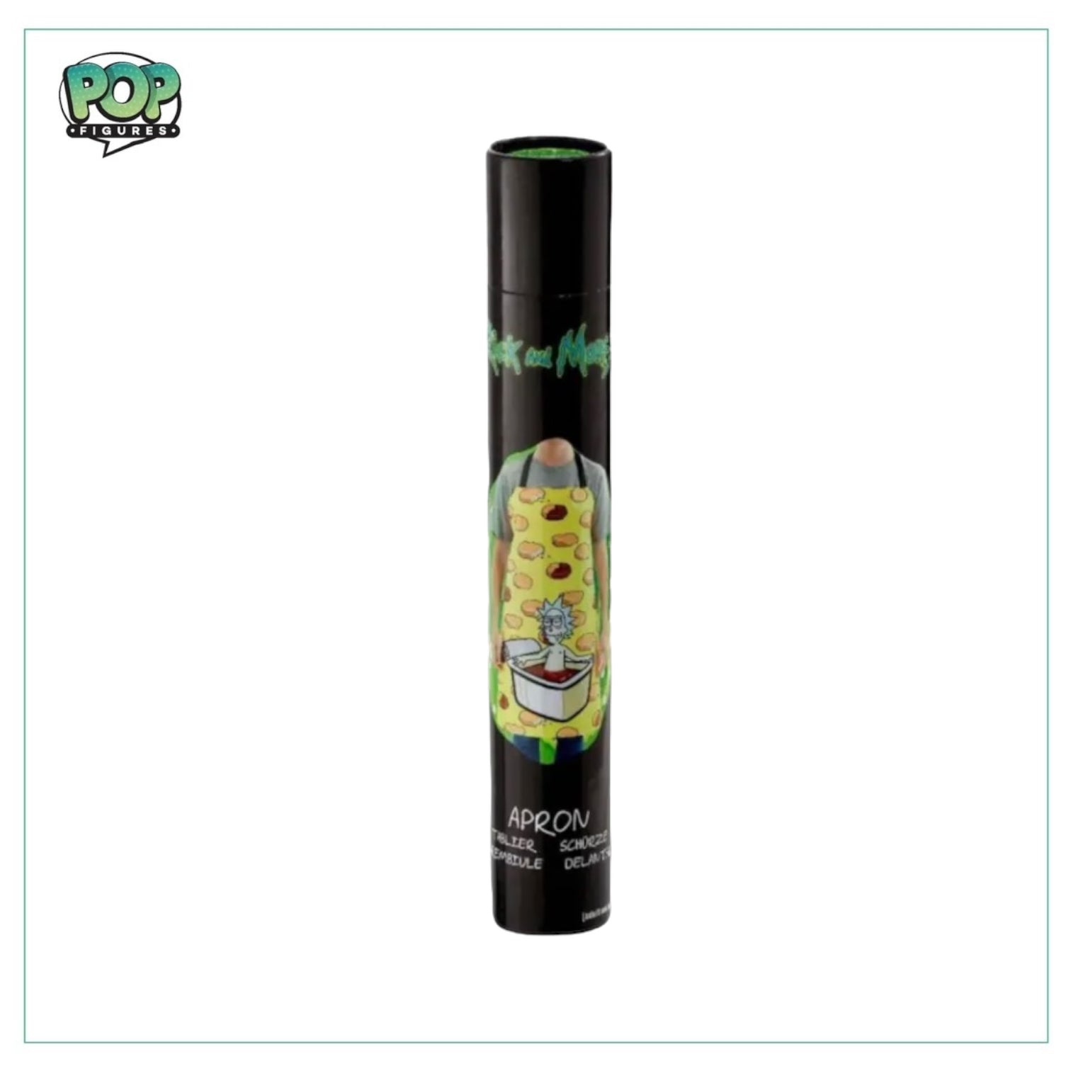 Funko Rick and Morty cooking apron featuring colorful designs of the iconic characters for fans who love to cook.