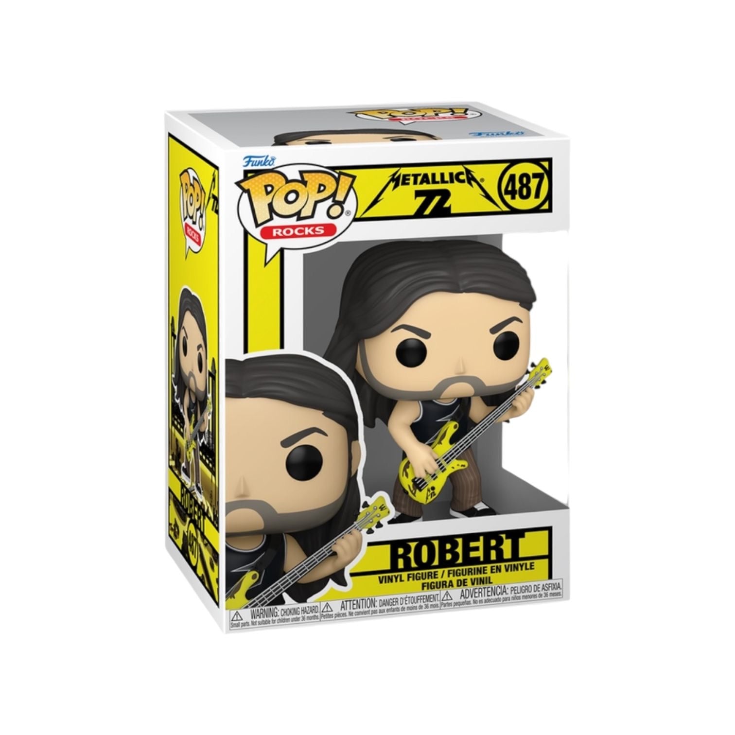 Funko Pop! Rocks figure packaging with 'Metallica' branding