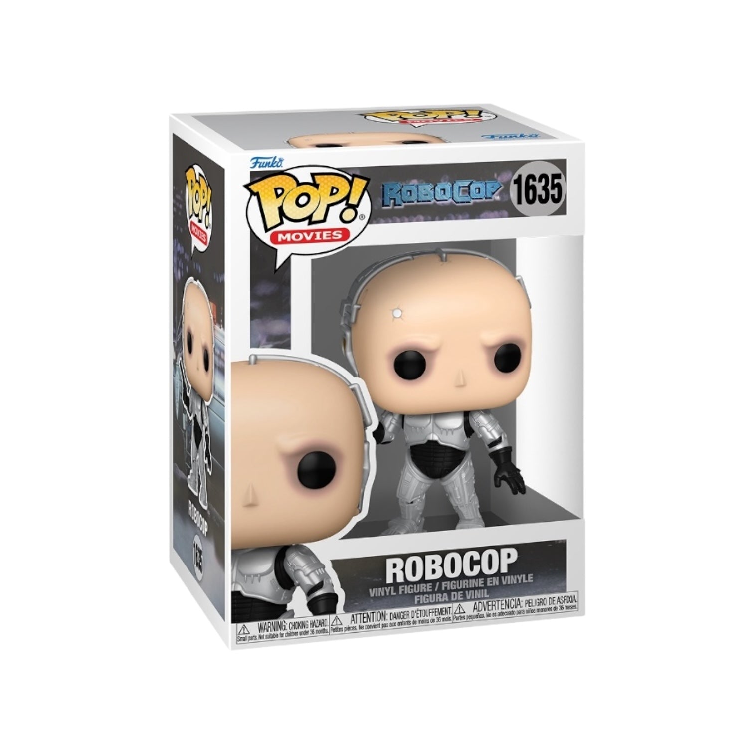 Funko Pop! figure of Robocop #1635, showcasing the iconic cyborg in a detailed and collectible design.