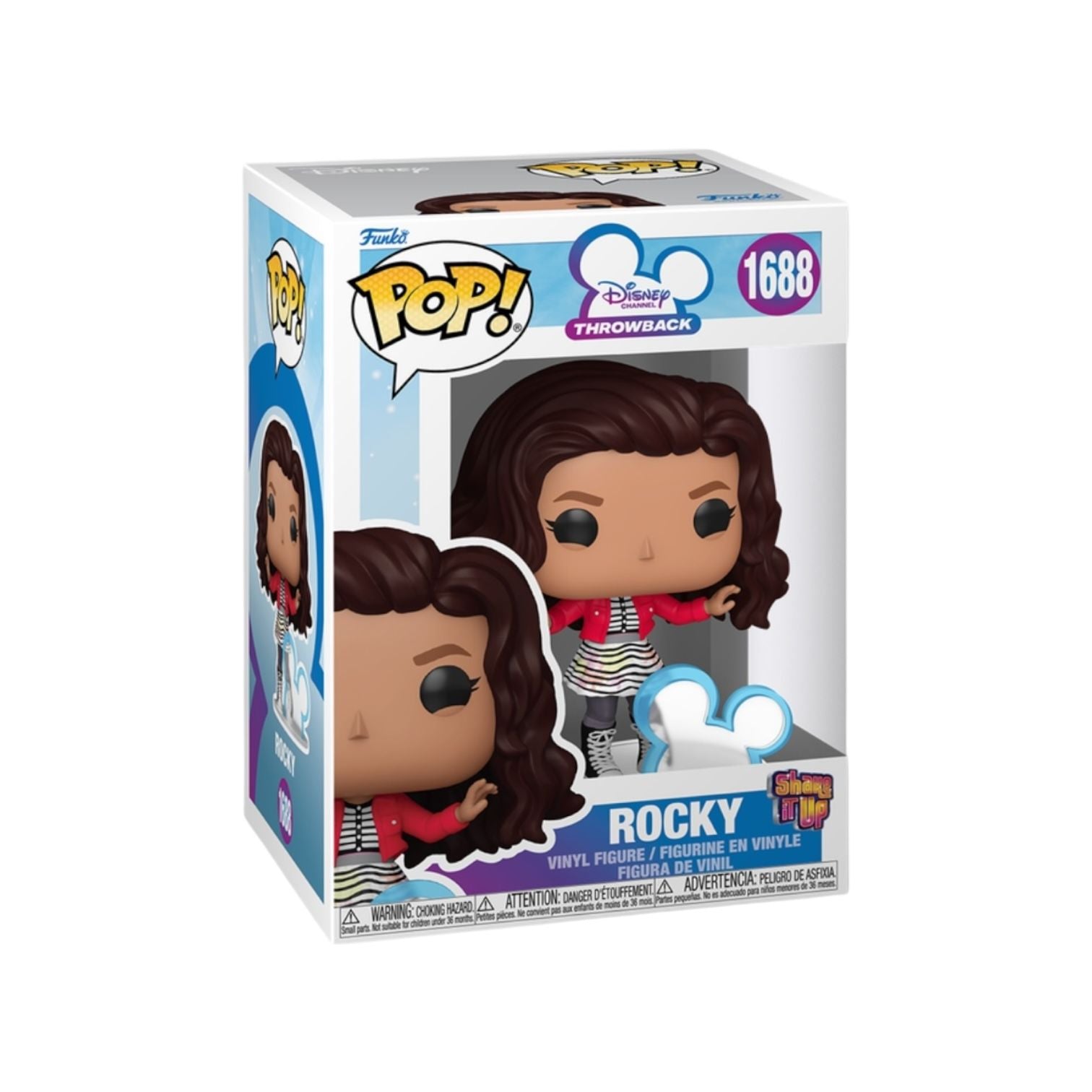 Funko Pop! vinyl figure packaging with 'Rocky' character on a white background