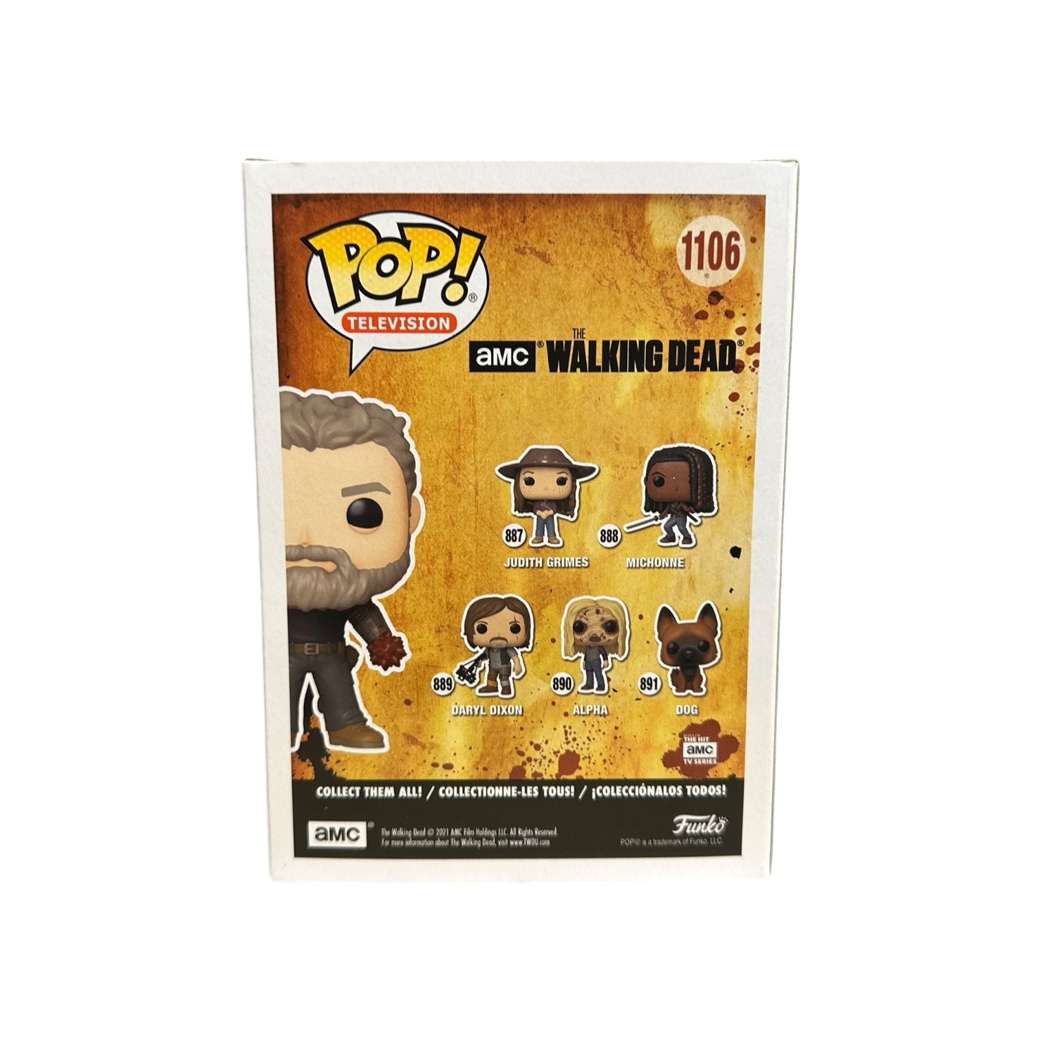 Ross Marquand Signed Aaron #1106 Funko Pop! - The Walking Dead - Supply Drop Exclusive Back