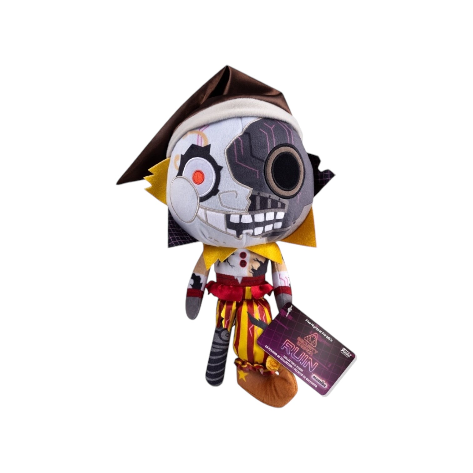 Ruined Sun 7" Funko Plush from Five Nights at Freddy's, featuring a whimsical design with bright colors and playful details.