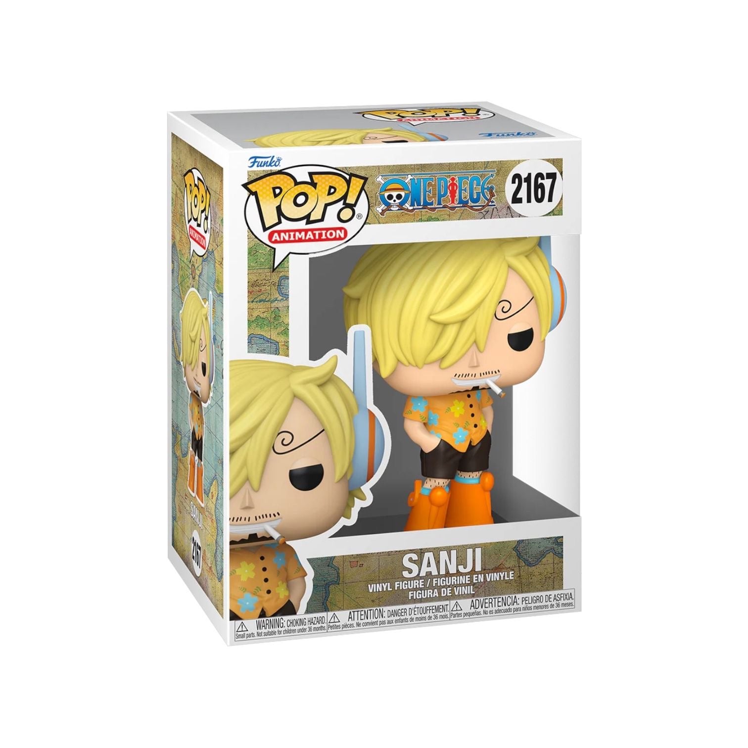 Funko Pop! vinyl figure packaging with character Sanji from One Piece