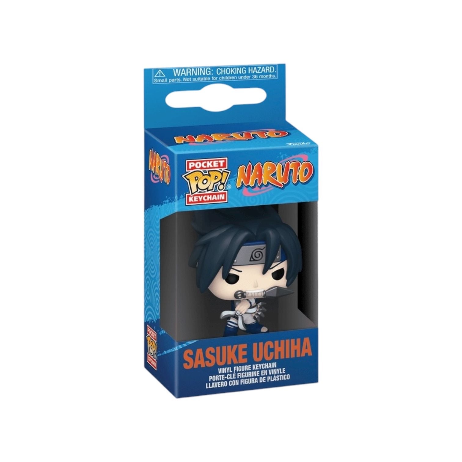 Funko Pop! Naruto Sasuke Uchiha figure packaging on a white background