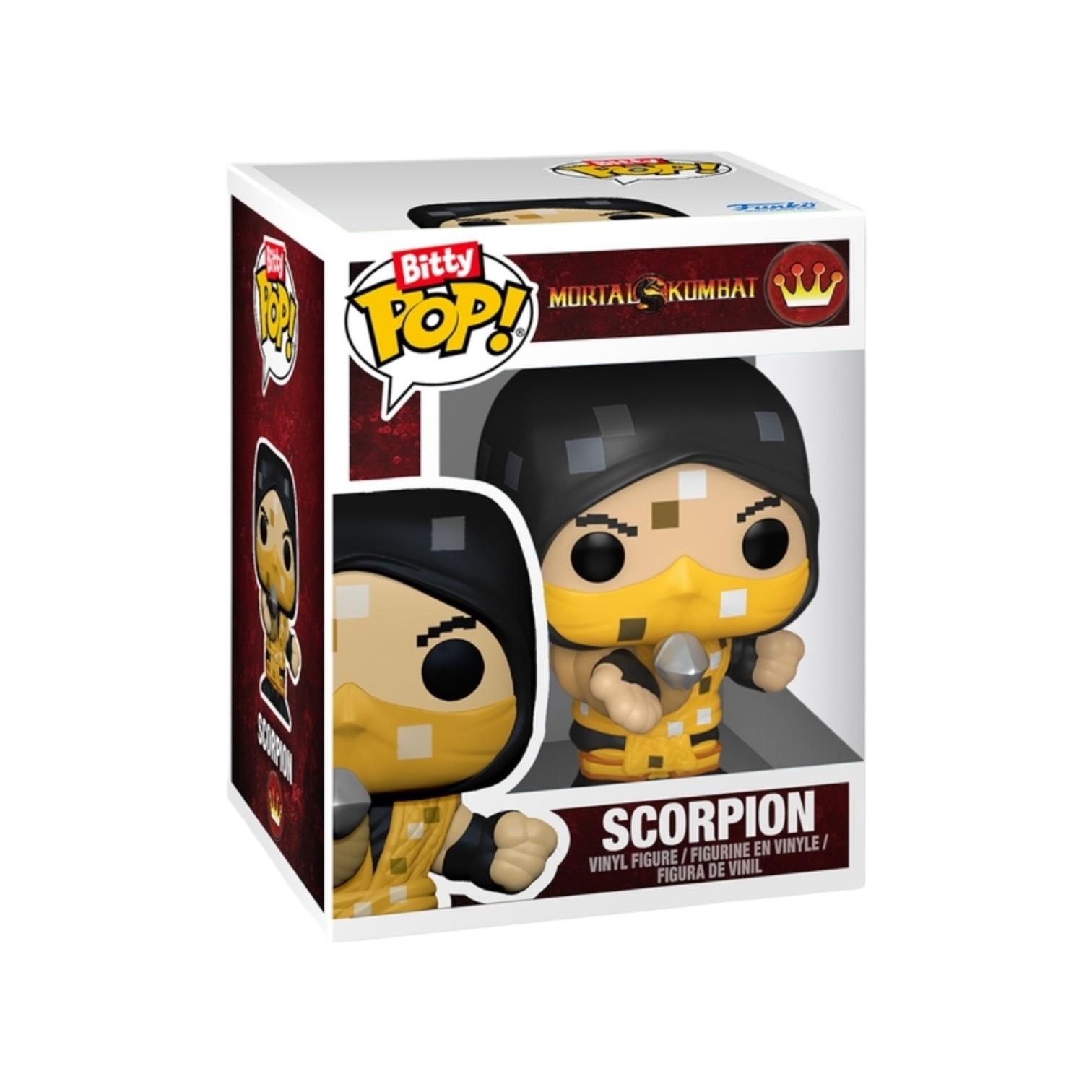 Scorpion Bitty pop o a white background