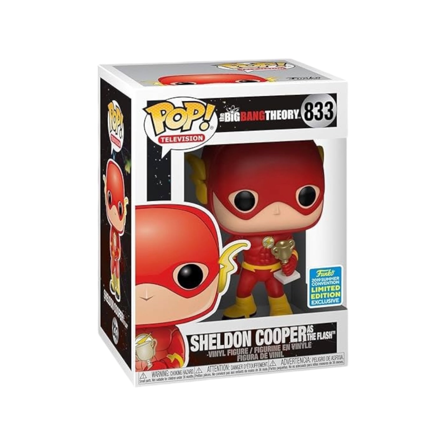 Sheldon Cooper as The Flash | Funko Pop | The Big Bang Theory | Television  | SDCC 2019 Shared | Collectible