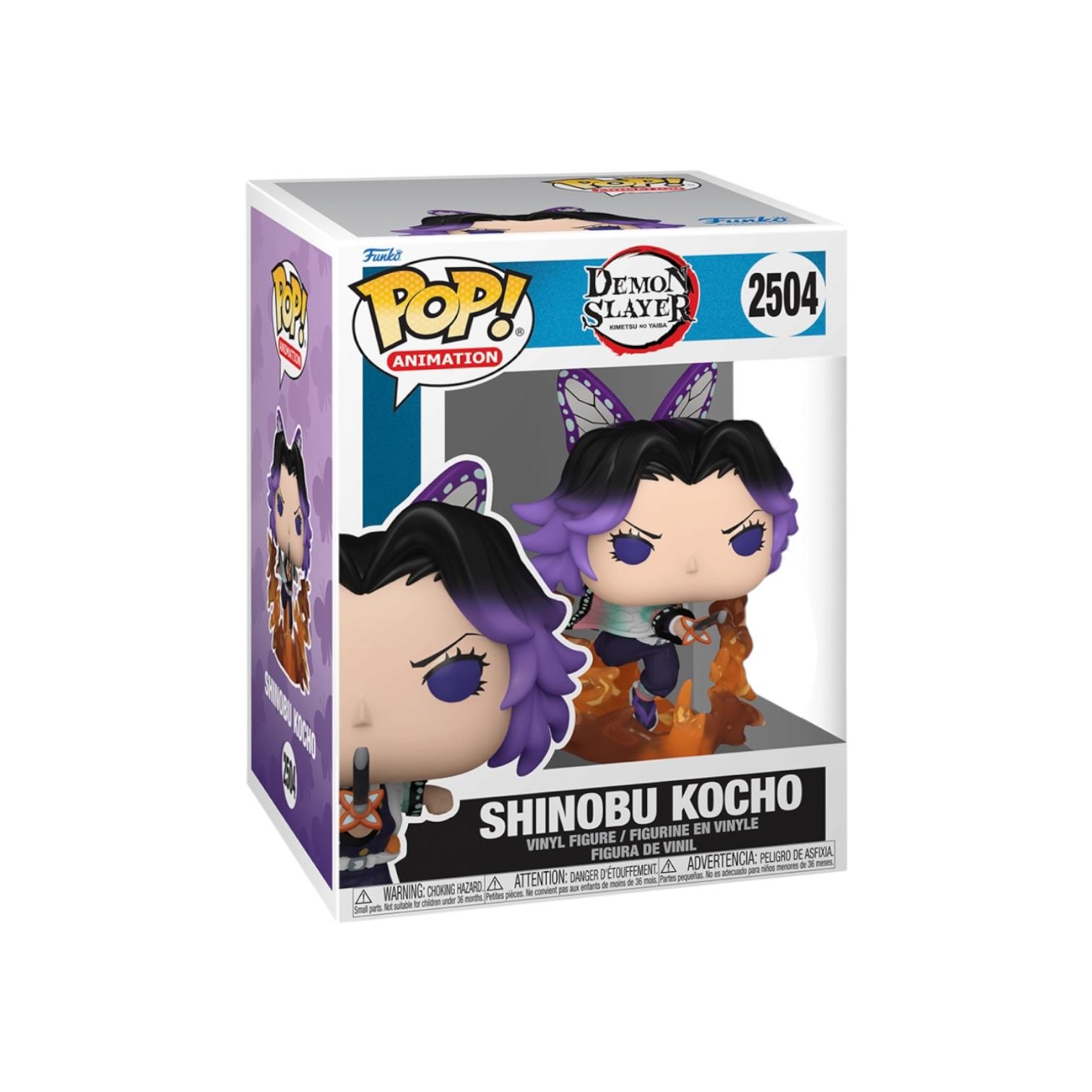 Funko Pop! vinyl figure packaging of Shinobu Kocho from Demon Slayer on a white background