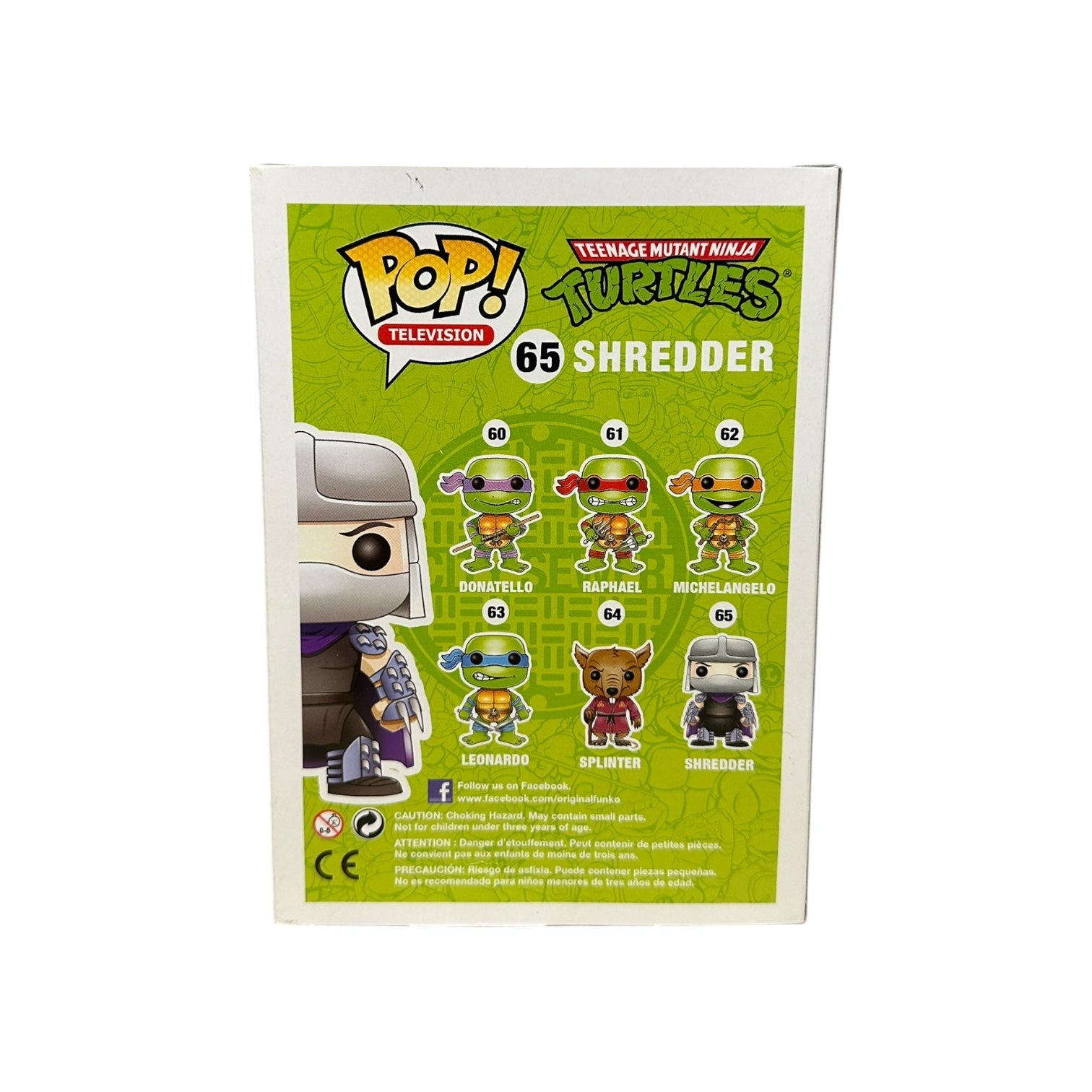 Funko Pop! Teenage Mutant Ninja Turtles Shredder figure packaging on a white background