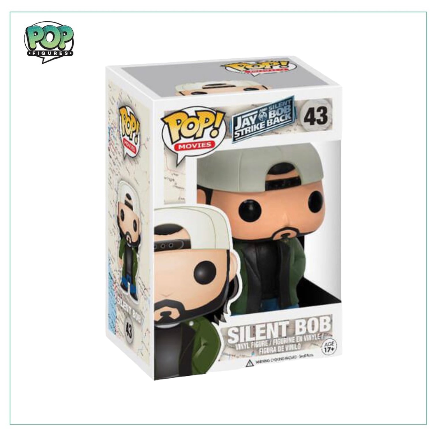 Funko Pop of Silent Bob #43 from Jay and Silent Bob Strike Back, 2013 edition, in 8/10 condition. A must-have for collectors!