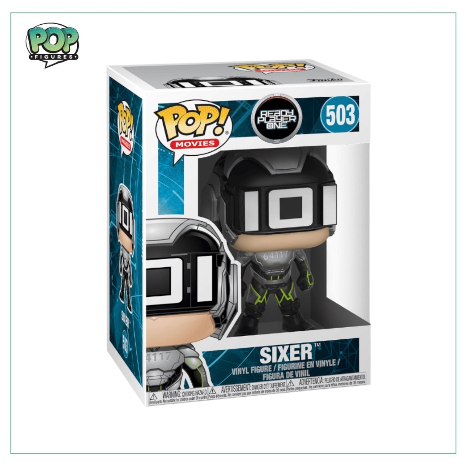 Sixer #503 Funko Pop! from Ready Player One, 2018 edition, rated 9/10 for condition. Perfect for any fan or collector!