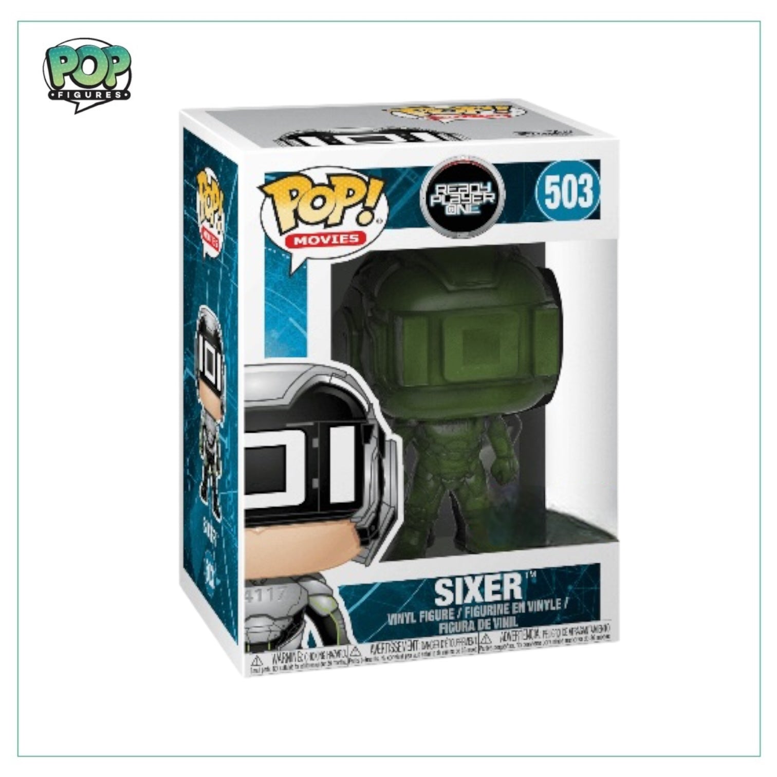 Funko Pop! figure of Sixer (Jade) #503 from Ready Player One, released in 2018, showcasing vibrant colors and detailed design.