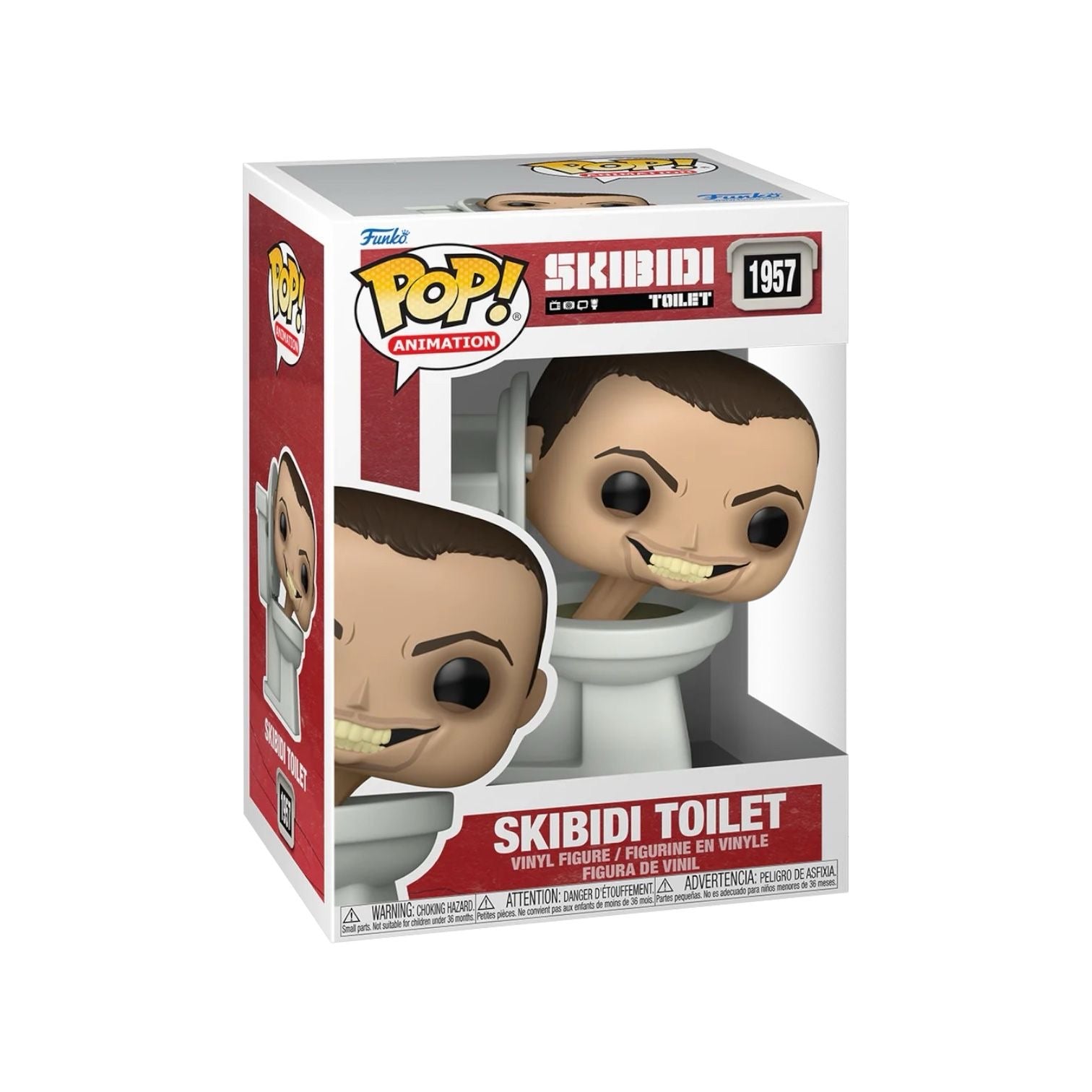 Skibidi Toilet Funko Pop : a mans head coming out of a toilet