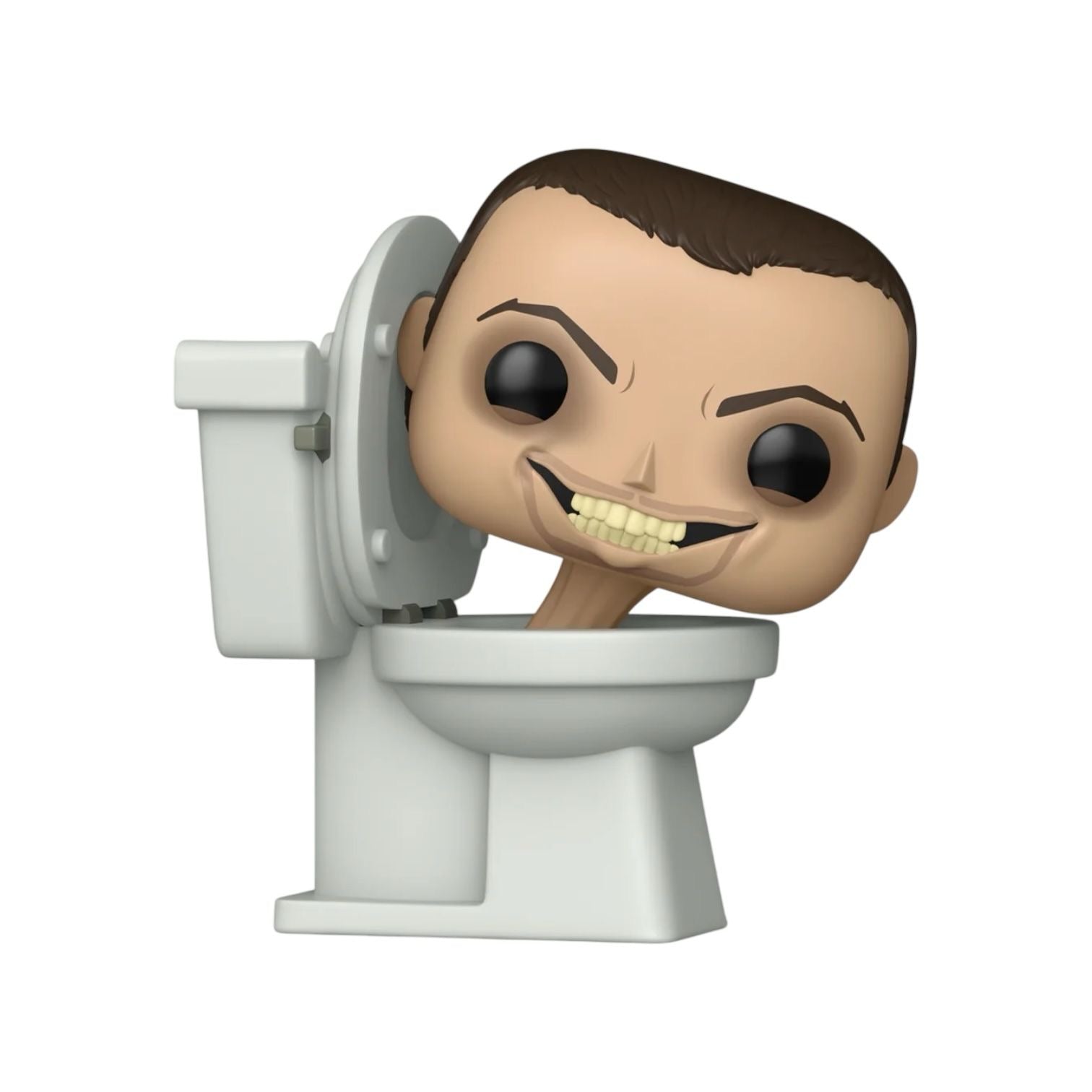 Skibidi Toilet Funko Pop : a mans head coming out of a toilet