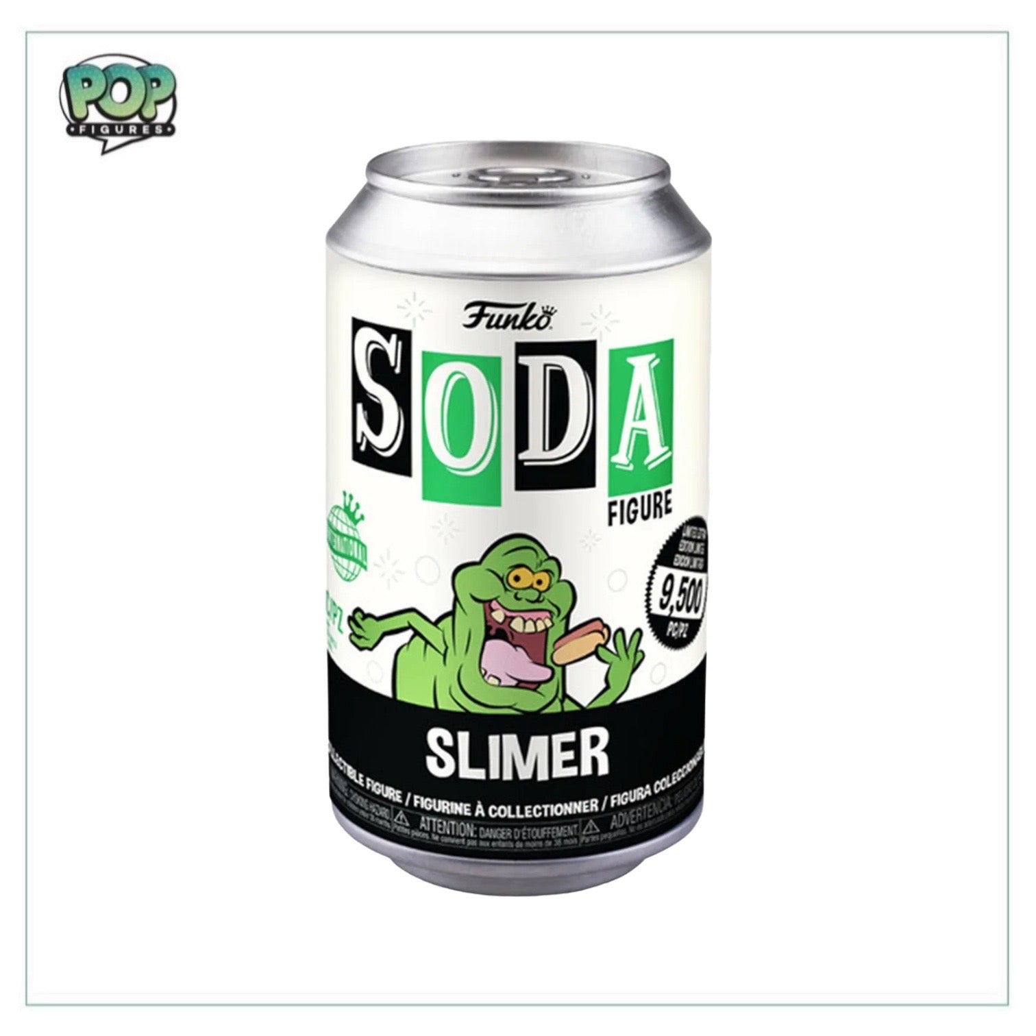 Funko Soda Vinyl Figure of Slimer from Ghostbusters, limited to 9500 pieces, with a chance to find a special chase figure.