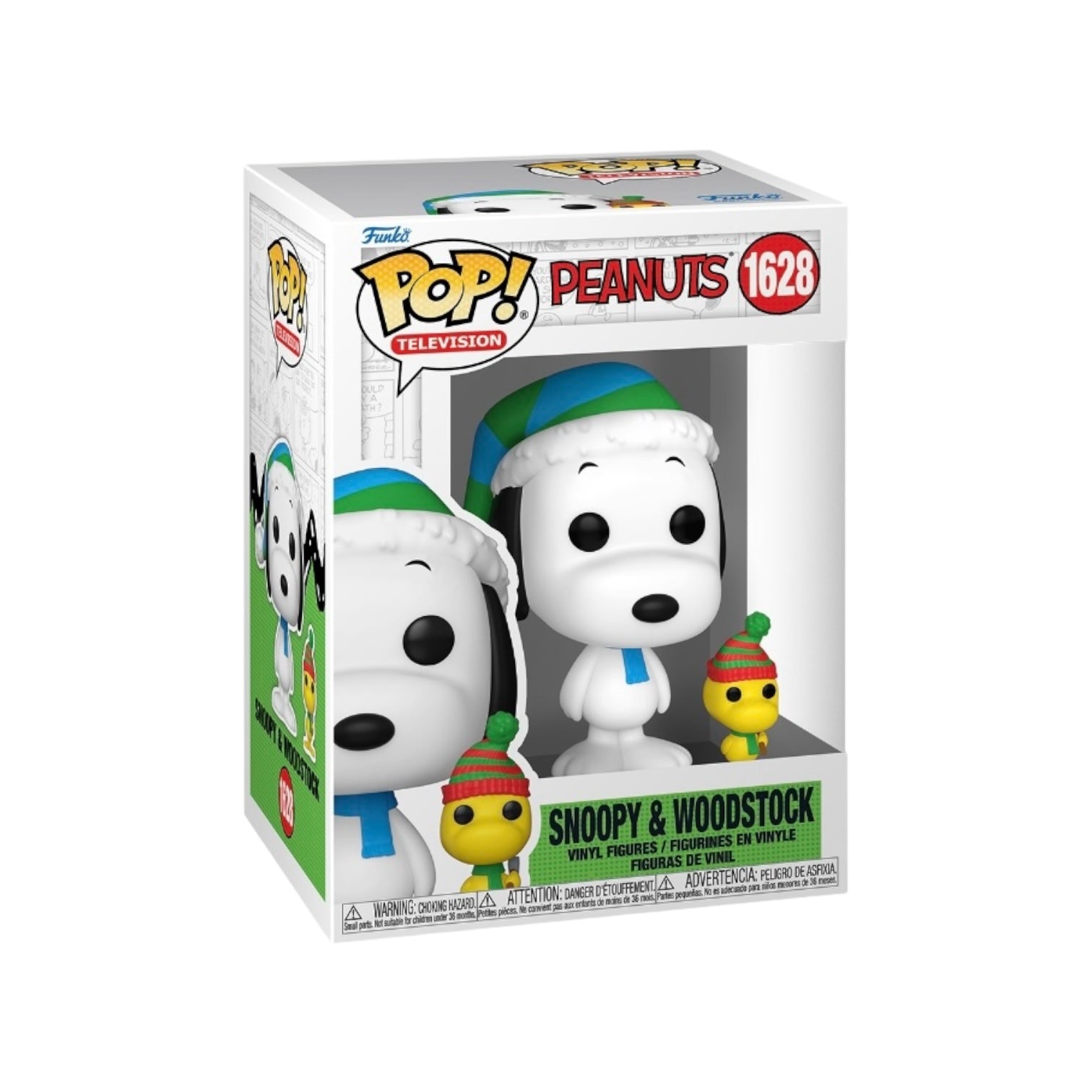 Funko Pop! figure of Snoopy and Woodstock from Peanuts, showcasing their playful friendship in vibrant colors.