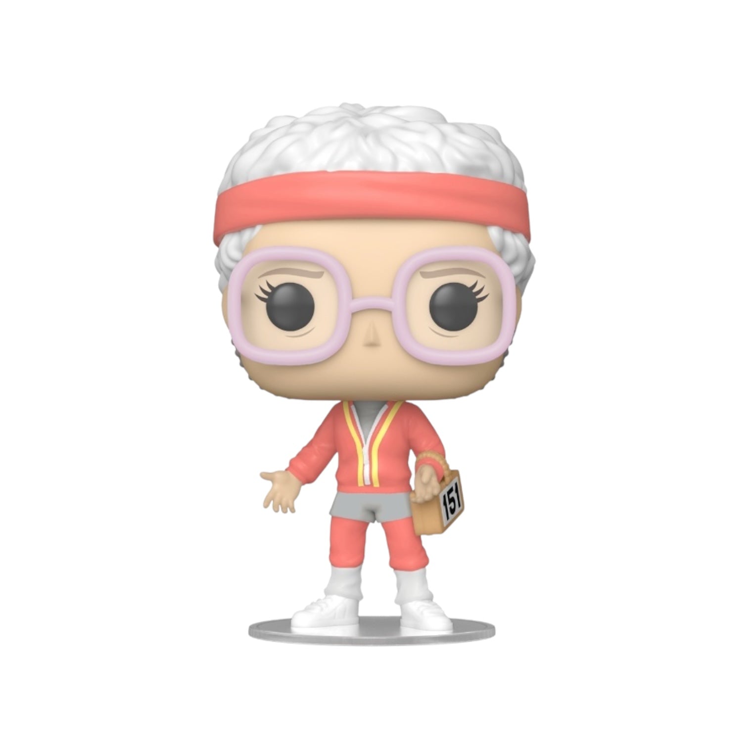 Sophia in a Pink tracksuit with grey shorts