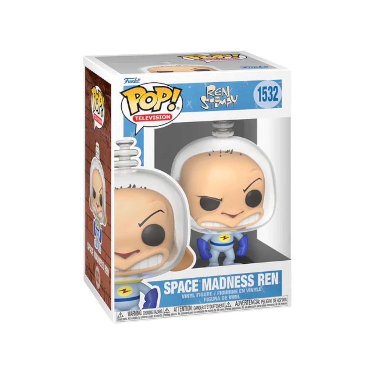 Space Madness Ren #1532 Funko Pop! figure, showcasing a playful character with bright colors, ideal for any fan's collection.
